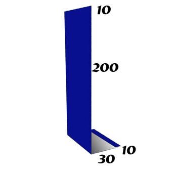 Лобовая планка 200*30*2000, окрашенный, 0,45 мм.