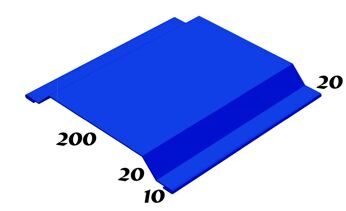 Нащельник фигурный для сэндвич панелей 200*2000, окрашенный, 0,45 мм